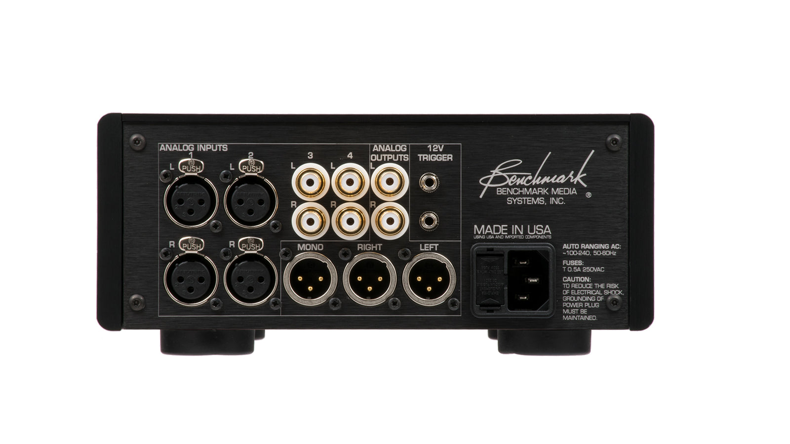 Benchmark product rear panel