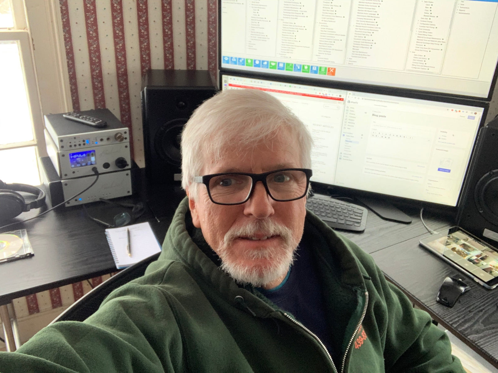 John Siau working from home