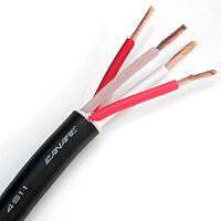 Canare 4S11 cable end showing the star-quad conductors