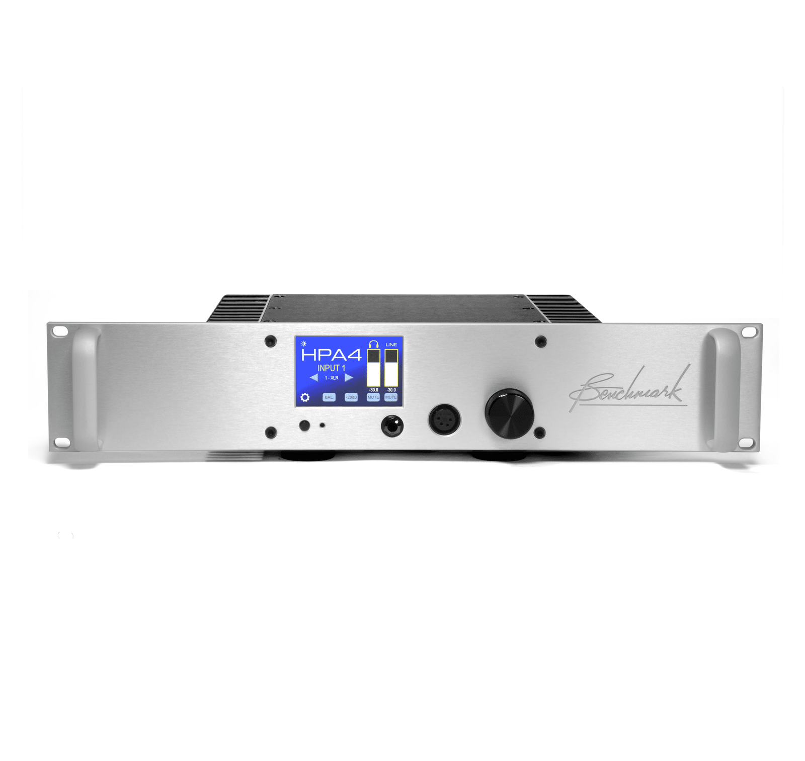 Benchmark HPA4 Silver Rackmount - front view
