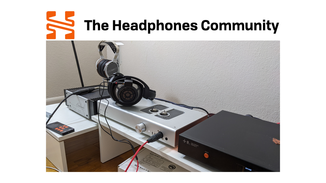 AHB2 on shelf with multiple headphone amps