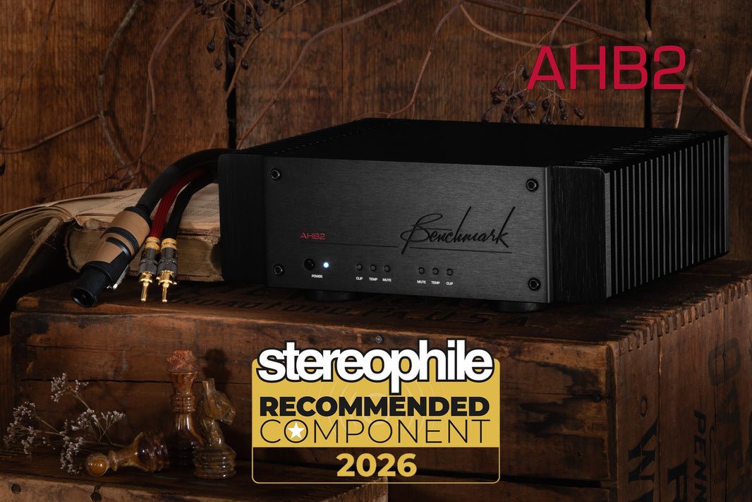 Benchmark AHB2 with Stereophile Award Badge