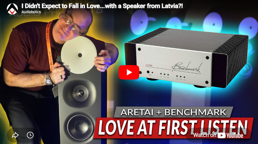 Gene hugs Aretai speaker after instantly falling in love with the Benchmark powered system.