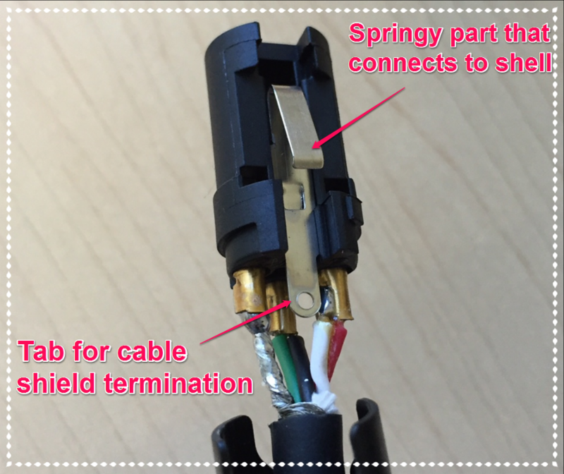 Neutrik XLR female solder connections