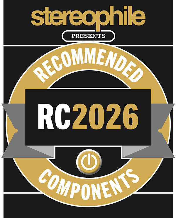 Stereophile RC2026 component recommendation badge on a black background