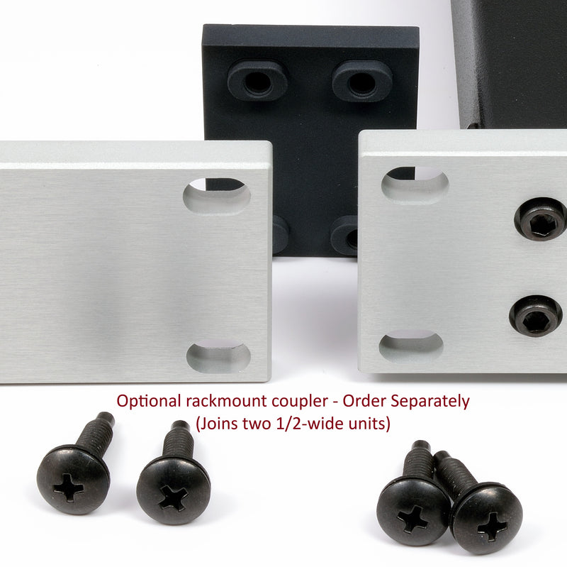 Optional rackmount coupler - order separately (joins two 1/2 wide units)