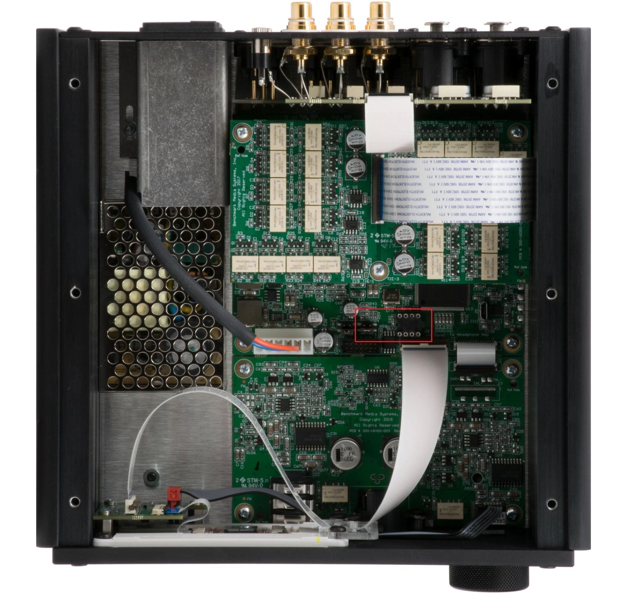 Internal view of HPA4 - Red box shows socket for upgrade kit