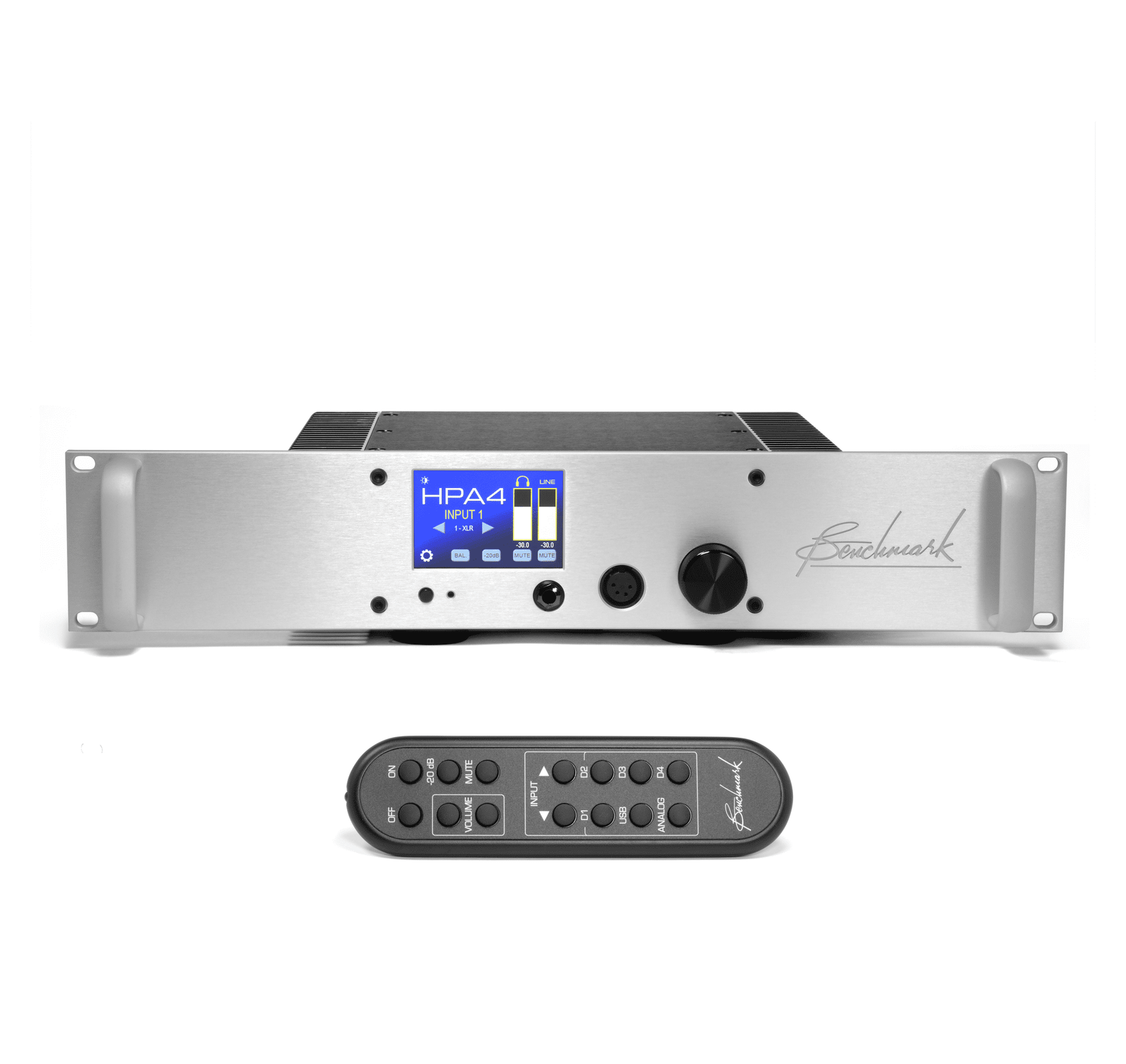 Benchmark HPA4 Silver Rackmount with Remote Control