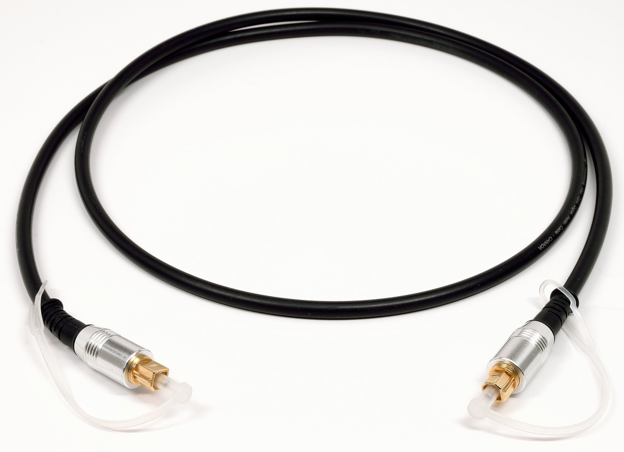 TOSLINK Digital Audio Cable with Metal ends - coil 