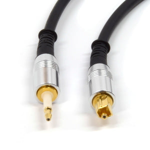 TOSLINK to MiniPlug Optical Cable with Metal Connectors for
