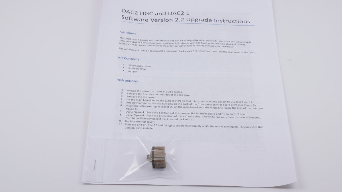 Kit includes instructions, memory module and jumper plug.